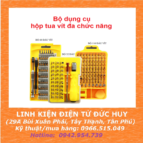 BỘ DỤNG CỤ HỘP TUA VÍT ĐA NĂNG,LỰA CHỌN NHIỀU LOẠI SẢN PHẨM 5 ĐẦU, 32 ĐẦU, 60 ĐẦU, 110 ĐẦU (CHẤT LƯỢNG TỐT)