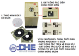 ST3P A-A, TIMER ON,TIMER ĐIỀU CHỈNH THỜI GIAN 0 - 0.5S/ 5S/ 30S/ 3 PHÚT