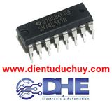 IC LOGIC 74LS47N - Giải mã BCD sang LED 7 đoạn, DIP 16