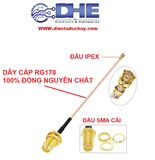 Đầu cáp chuyển đổi IPEX sang SMA 12CM, CÁP ĐỒNG TRỤC RG178