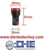 Đèn báo AD16-22DS 12VDC (Đỏ, Xanh lá, Trắng, Vàng, Xanh dương) - Φ 22mm