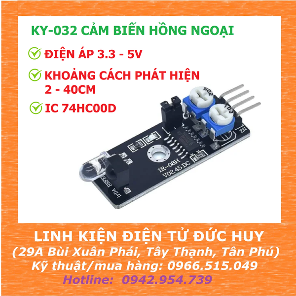 KY-032 CẢM BIẾN VẬT CẢN HỒNG NGOẠI 5V - IC 74HC00D