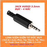 JACK AUDIO 3.5mm ĐỰC, 4 NẤC