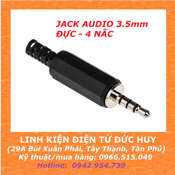 JACK AUDIO 3.5mm ĐỰC, 4 NẤC