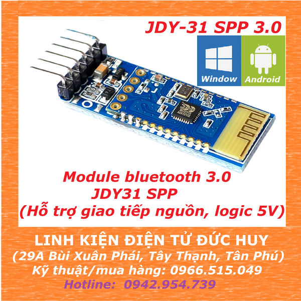 MẠCH BLUETOOTH JDY-31 SPP 3.0