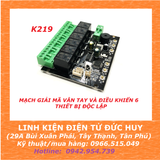 K219 V1.1 CÀI ĐẶT VÀ KIỂM SOÁT VÂN TAY - 6 KÊNH RELAY