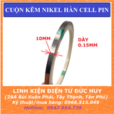 KẼM NIKEN HÀN CELL PIN 18650, LOẠI RỘNG 10mm DÀY 0.15mm
