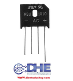 DIODE CẦU CHỈNH LƯU 10A - KBU1010 - 10A, 1000V, DIP 4 (4 CHÂN THẲNG HÀNG)