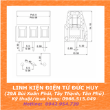 Domino terminal 2 chân KF128 2P, 5.08mm