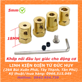 Khớp lục giác 5mm nối trục động cơ dài 18mm