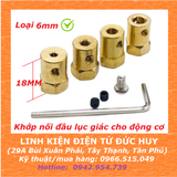 Khớp lục giác nối trục động cơ 6mm, dài 18mm