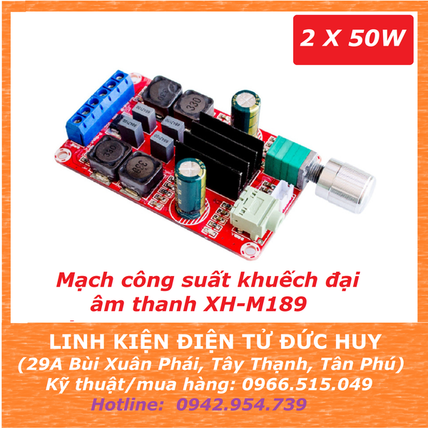 XH M189 TPA3116D2 KHUẾCH ĐẠI ÂM THANH, 2 KÊNH x 50W