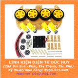 BỘ KHUNG XE ROBOT 4 BÁNH 4WD - MICA, ĐẦY ĐỦ PHỤ KIỆN