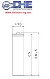 1 PIN SẠC 18650 PANASONIC ( ĐẦU LỒI ) - 2000maH - 3.7V - DÒNG XẢ LIÊN TỤC 5A