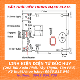 Mạch giải mã vân tay, điều khiển thiết bị KL216 (có remote cài đặt lệnh)