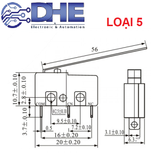 CONTACT HÀNH TRÌNH KW11-5A-250VAC