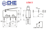 CONTACT HÀNH TRÌNH KW11-5A-250VAC