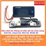 KWS DC200 50A Màn hình đo thông số điện đa chức năng Volt DC,Ampe,Wat,Nhiệt độ