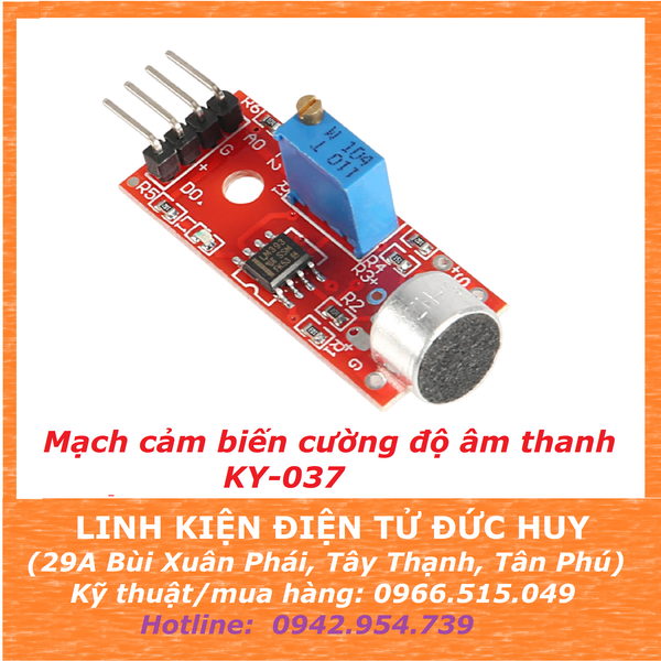 KY-037 Cảm biến đo cường độ âm thanh micro