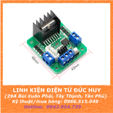 Mạch cầu H L298N điều khiển 2 động cơ DC, động cơ bước Step (Xanh lá)