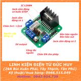 Mạch cầu H L298N điều khiển 2 động cơ DC, động cơ bước Step (Xanh lá)