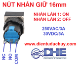 NÚT NHẤN GIỮ 16MM, LAY16F-11, MÀU XANH LÁ