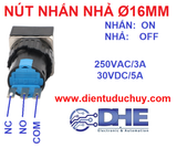 NÚT NHẤN NHẢ 16MM, LAY16F-11, MÀU XANH LÁ
