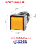 NÚT NHẤN GIỮ 16MM, LAY16F-11, MÀU VÀNG