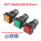 NÚT NHẤN GIỮ 16MM, LAY16F-11, MÀU XANH LÁ