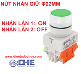 NÚT NHẤN GIỮ 22MM LAY37 (1NO+1NC)