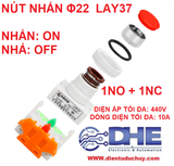 NÚT NHẤN NHẢ LAY37 11BN 22mm (1NO+ 1NC)