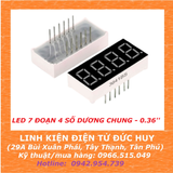 LED 7 ĐOẠN 4 SỐ DƯƠNG CHUNG 0.36