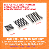 LED MA TRẬN ĐIỂM (MATRIX) - 1088(3MM, 32 x 32mm) - ĐƠN SẮC MÀU ĐỎ - ÂM CHUNG