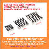 LED MA TRẬN ĐIỂM (MATRIX) - 1088(3MM, 32 x 32mm)- ĐƠN SẮC MÀU ĐỎ - DƯƠNG CHUNG