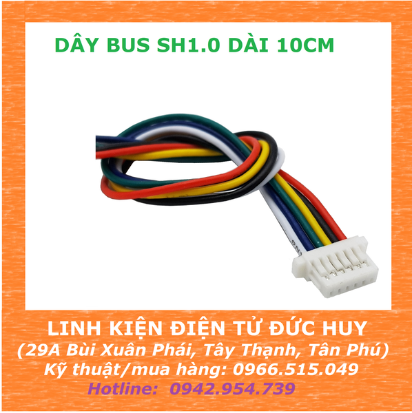 DÂY BUS 1 ĐẦU SH1.0 DÀI 20CM, 4P, 5P, 6P