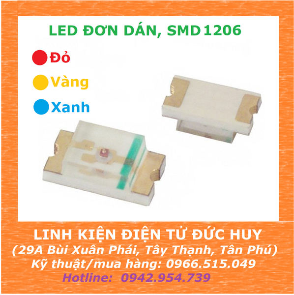 GÓI 10 CON LED ĐƠN DÁN SMD 1206