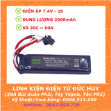 PIN LIPO 2S 7.4V 2000MAH, XẢ 30C, ĐẦU SM 2P