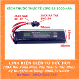 PIN LIPO 2S 7.4V 2000MAH, XẢ 30C, ĐẦU SM 2P