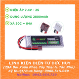 PIN LIPO 2S 7.4V 2800MAH, XẢ 30C