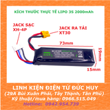 PIN LIPO 3S 11.1V 2000MAH, XẢ 30C, XT30