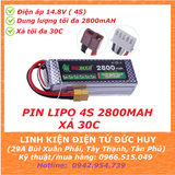 PIN LIPO 4S 14.8V 2800maH, XẢ 30C