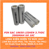 Pin sạc 18650 3.7V LISHEN LR18650LA 2000mah xả 10C