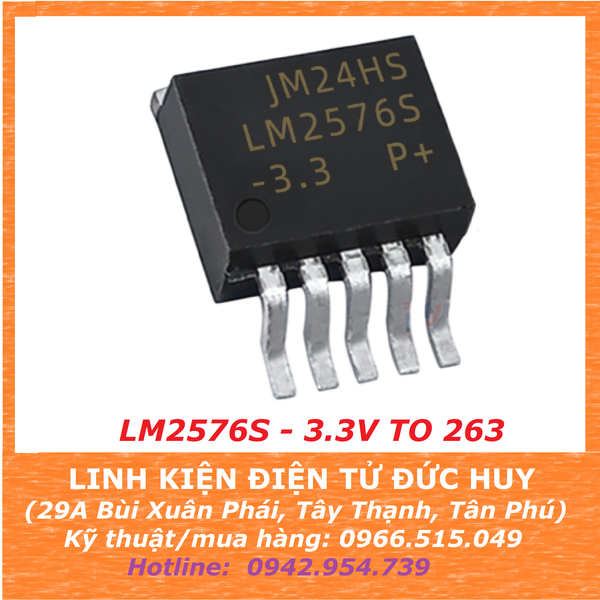 LM2576S 3.3V switching buck converter TO-263, DÒNG TẢI 3A