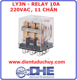 RELAY KIẾNG, TRUNG GIAN 11 CHÂN, 220VAC 10A, LY3N