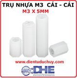 Trụ nhựa M3, cái - cái (2 đầu cái), dài 5mm