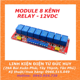 Module 8 kênh relay 12V 10A có jumper High/Low - opto cách ly