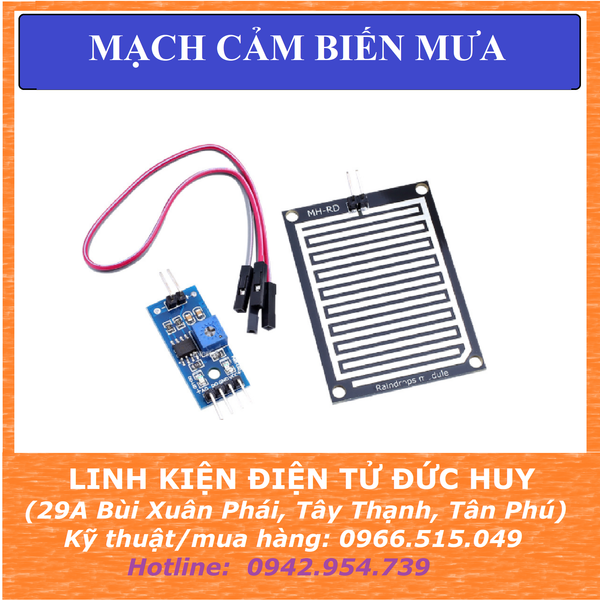 MẠCH CẢM BIẾN MƯA KHÔNG RELAY