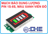 MẠCH BÁO DUNG LƯỢNG PIN, 1S - 8S, TẤT CẢ TRONG MỘT - MÀU XANH LÁ CÂY
