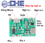 J5019 SẠC 1S 18650 - 3.7V + MẠCH TĂNG ÁP 4.5 - 24V, MICRO USB