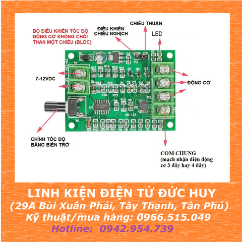 MẠCH ĐIỀU KHIỂN ĐỘNG CƠ KHÔNG CHỔI THAN BLDC